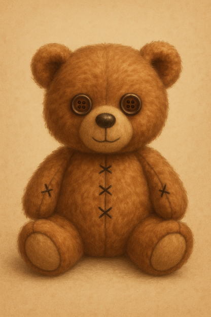 Stitched Teddy Happy & Sad Tshirt - Graffic Tees USA